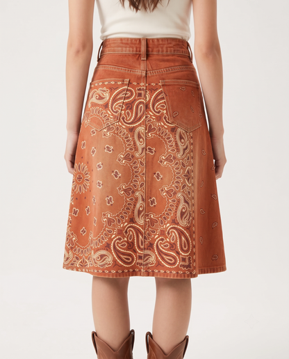 Caramel Paisley RB-SKT03 – Back View – Jessie – Caramel
