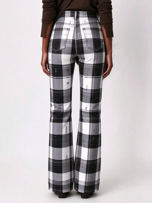 Outlaw Stampede Plaid Bootcut Jeans