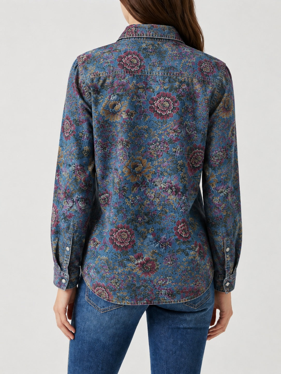 Prairie Bloom Blue RB-TOP16 – Back View – Riley – blue
