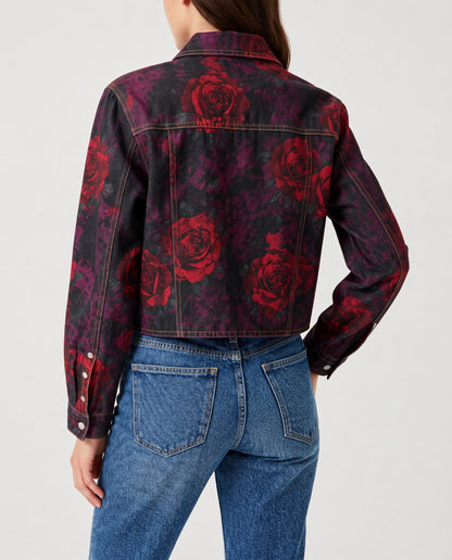Rustic Rose Rider RB-JKT01 – Back View – Riley – Denim