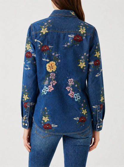 Wildflower Range RB-TOP16 – Back View – Riley – indigo
