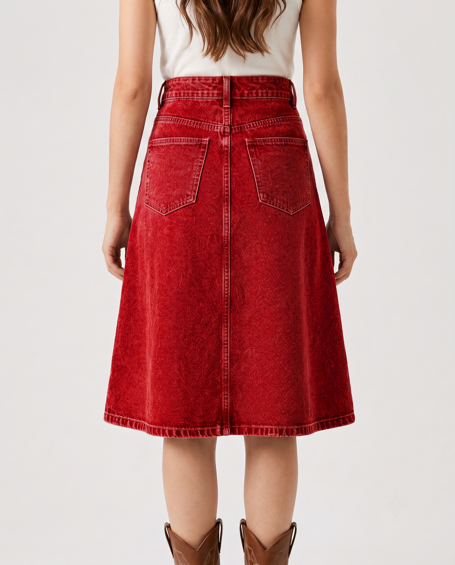 Canyon Bloom Red RB-SKT03 – Back View – Riley – Red