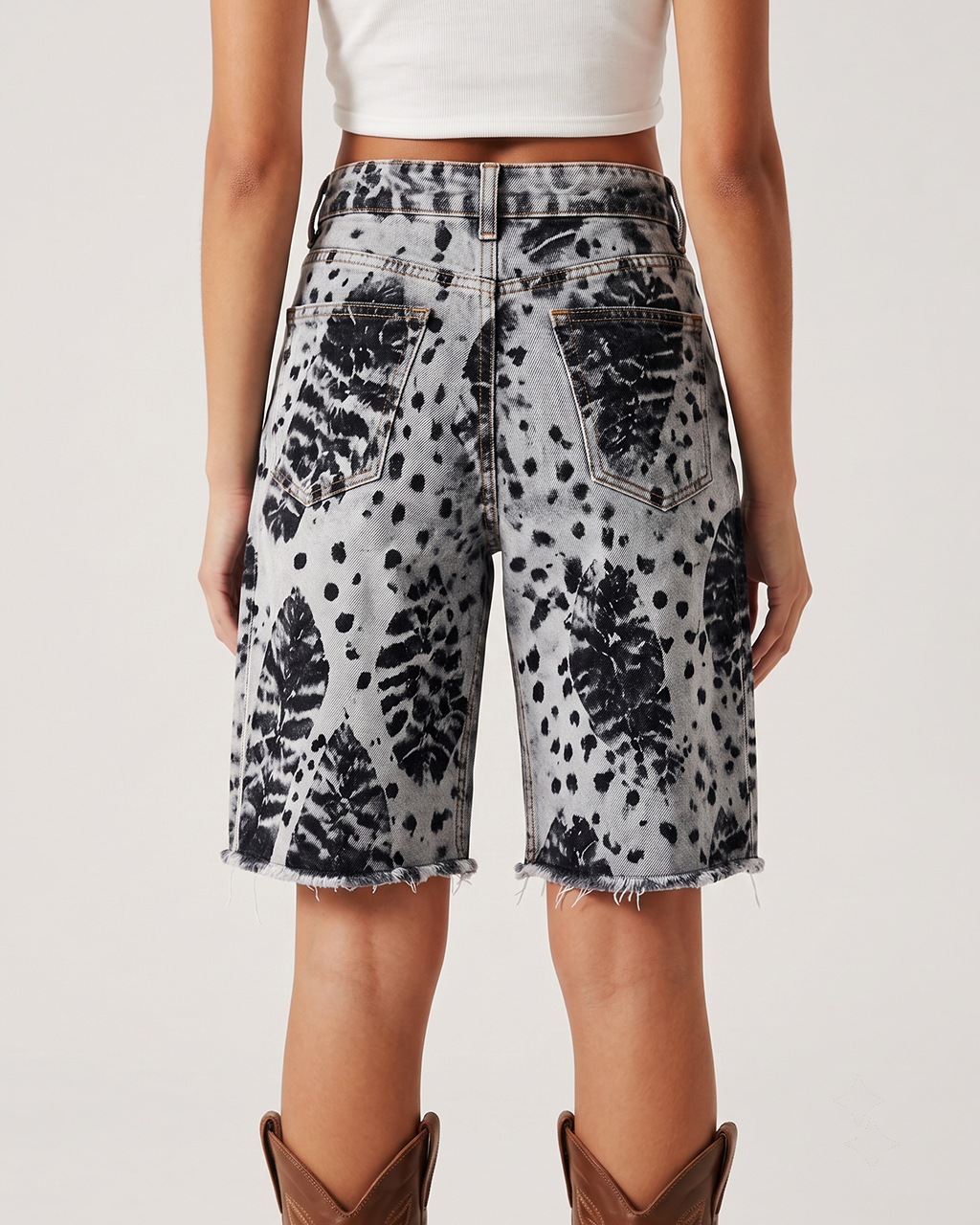 Canyon Leopard RB-BOT08 – Back View – Riley – Light Wash