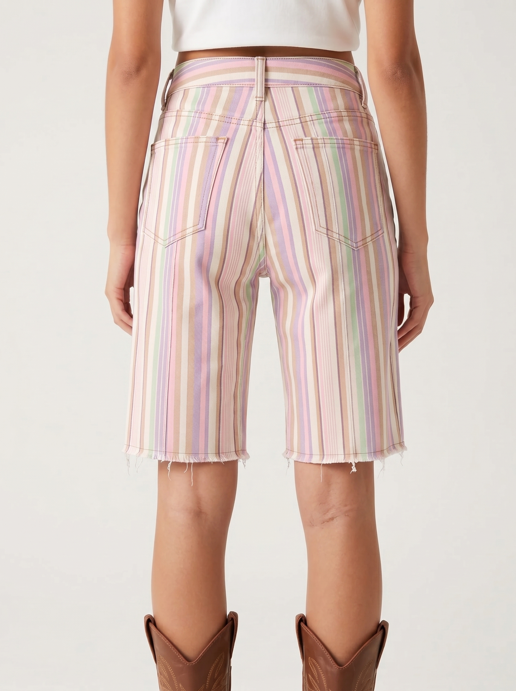Pink Stripe RB-BOT23 – Back View – Riley – Medium Blue