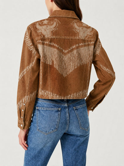 Bullhide Rebel RB-JKT01 – Back View – Riley – brown