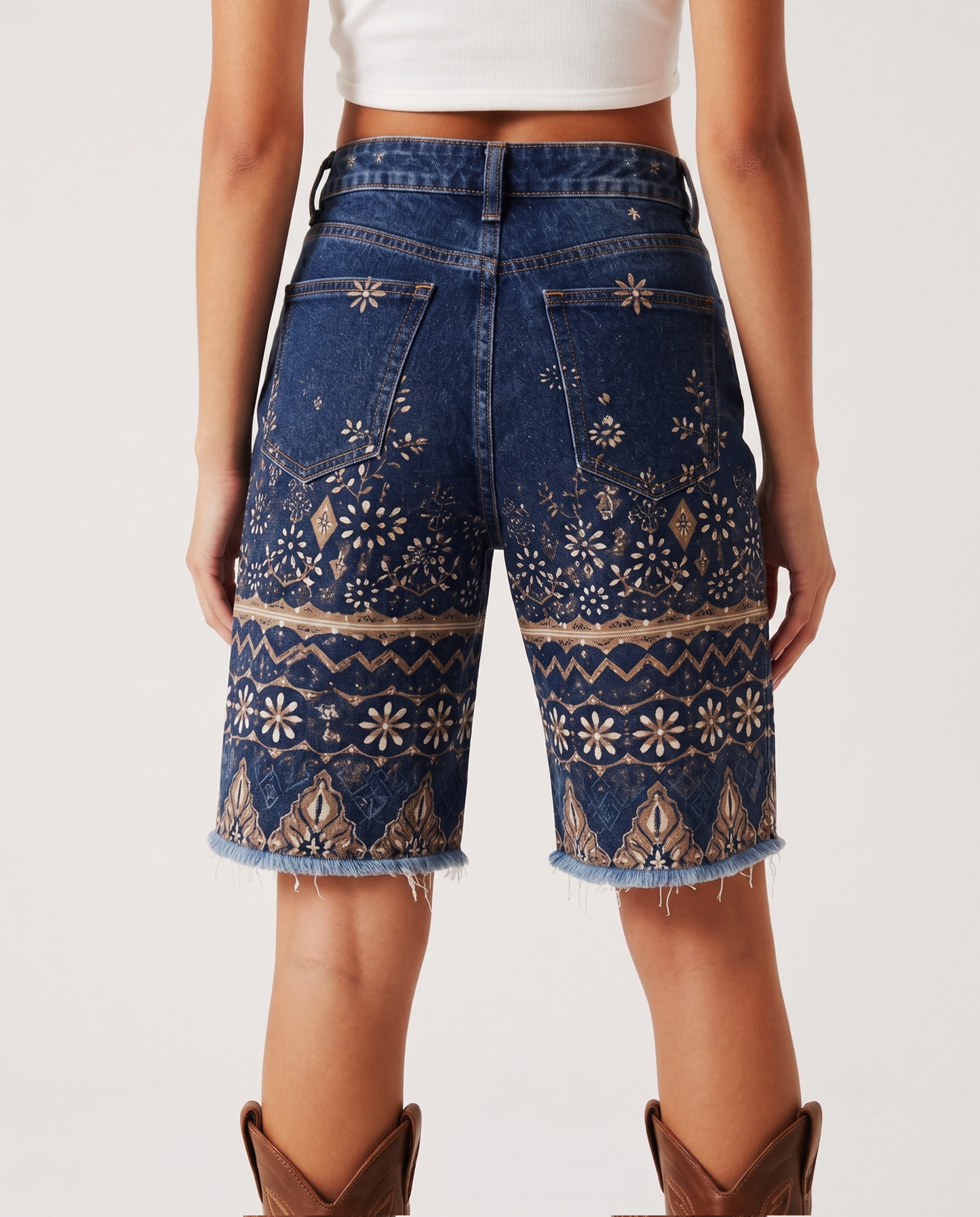 Desert Bloom Dark RB-BOT08 – Back View – Riley – Dark Indigo