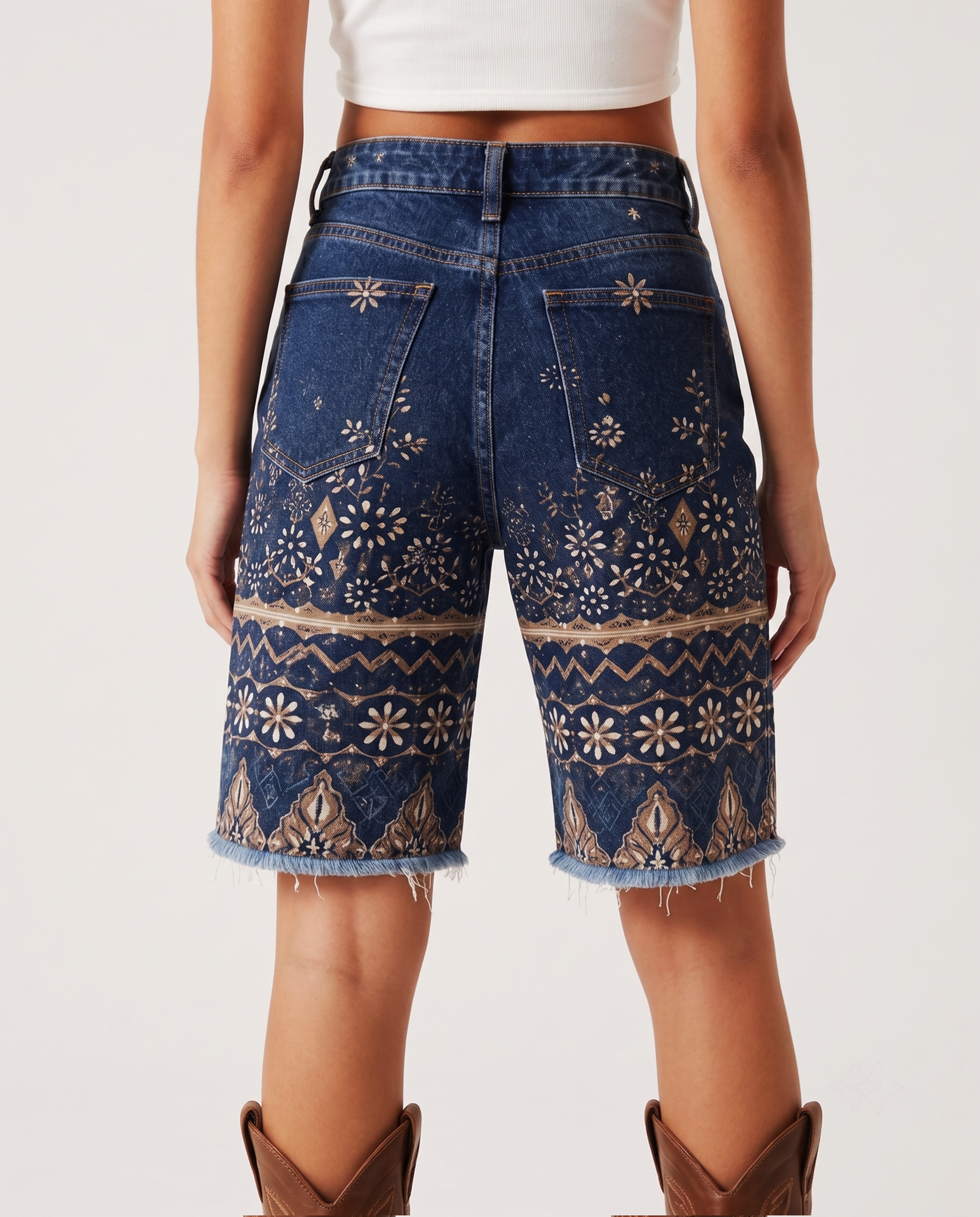 Desert Bloom Dark RB-BOT08 – Back View – Riley – Dark Indigo