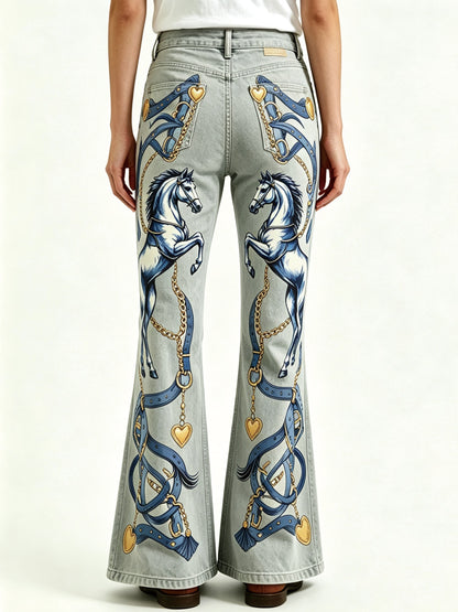 Horseheart Rodeo RB-BOT04 – Back View – Riley – blue