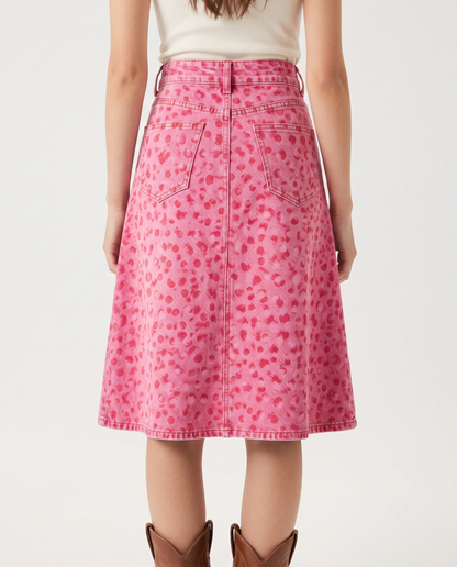 Pink Florals RB-SKT03 – Back View – Jessie – Pink