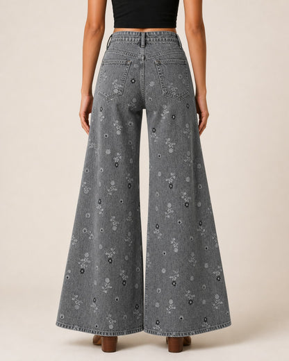 Prairie Bloom Gray RB-BOT05 – Back View – Riley – gray