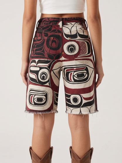 Canyon Glyph RB-BOT08 – Back View – Riley – Cream, Burgundy