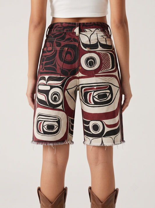 Canyon Glyph RB-BOT08 – Back View – Riley – Cream, Burgundy