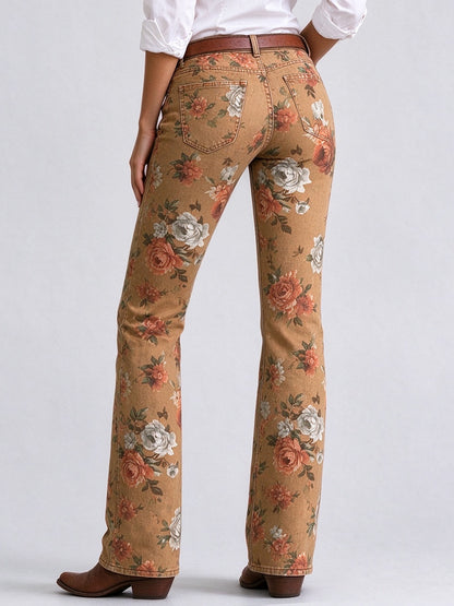 Desert Rose Trail Low-Rise Bootcut Jeans