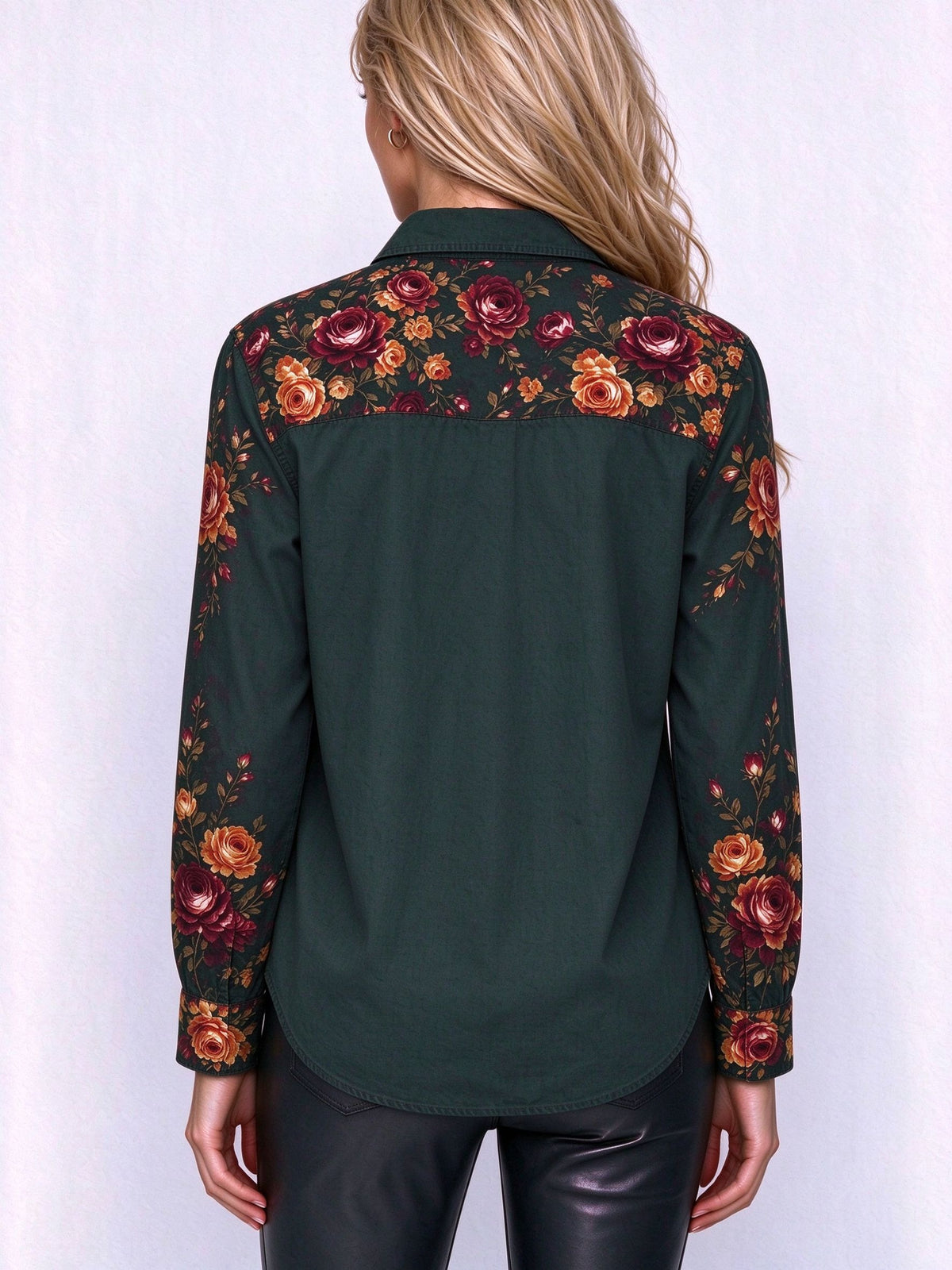 Sagebrush Rose Trail Long Sleeve Denim Shirt