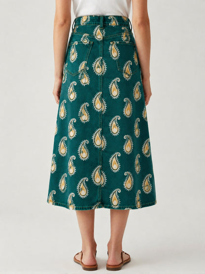 Prairie Teal Mirage RB-SKT10 – Back View – Riley – Denim