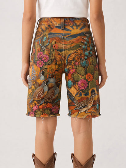 Desert Mirage Orange RB-BOT08 – Back View – Riley – orange, turquoise
