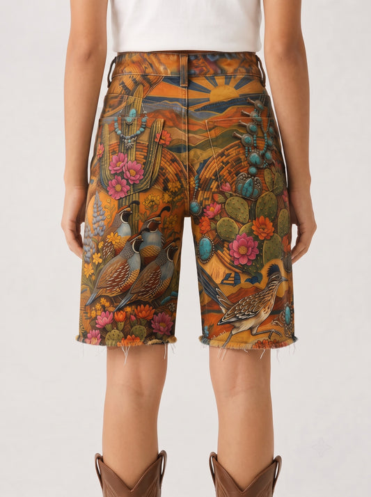 Desert Mirage Orange RB-BOT08 – Back View – Riley – orange, turquoise