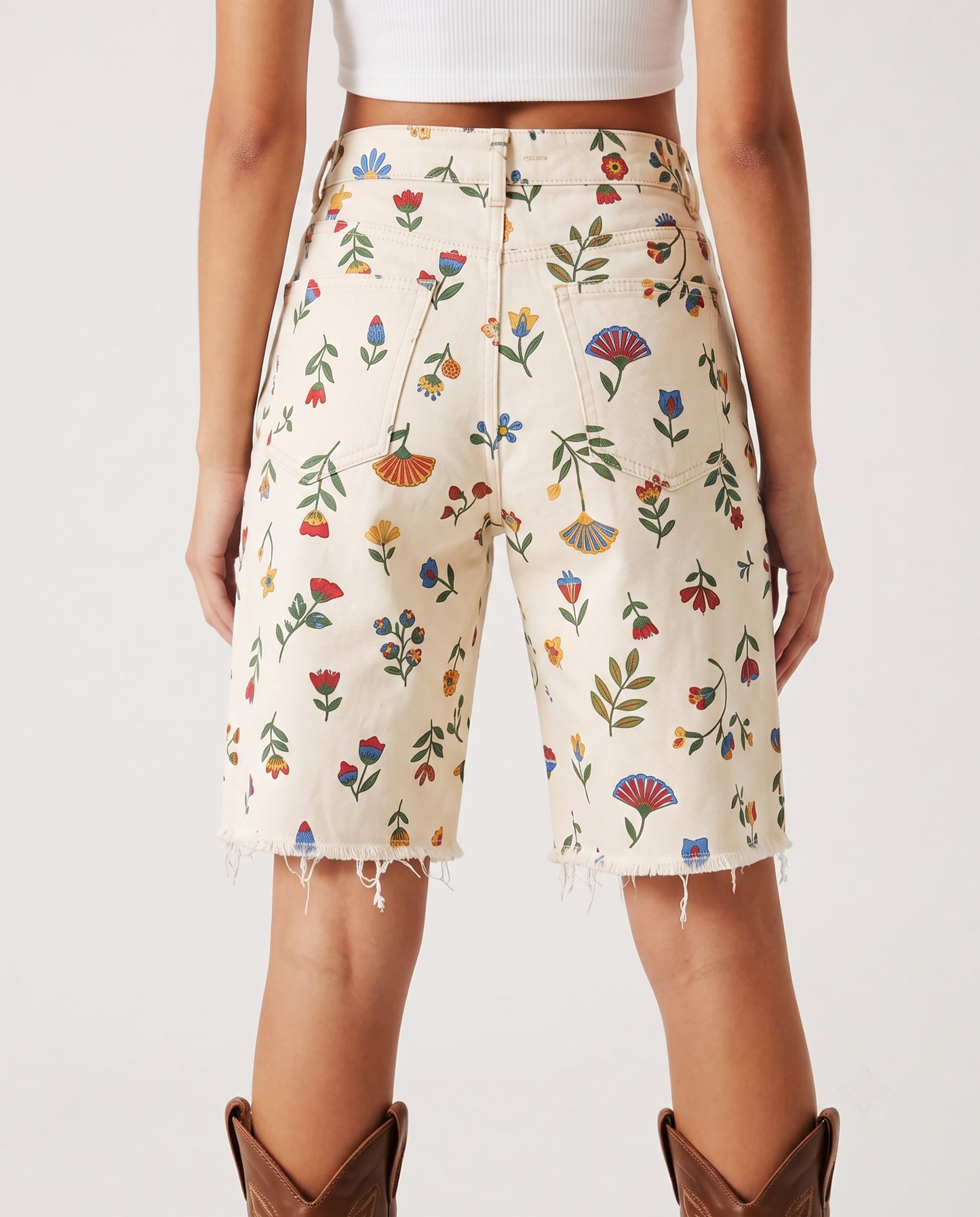 Desert Bloom Cream (floral) RB-BOT08 – Back View – Riley – Cream