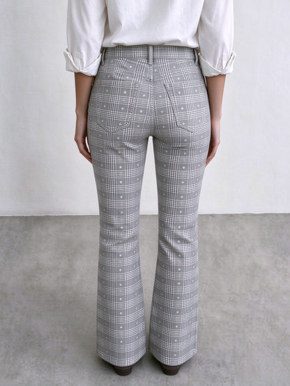 Ghost Town Grid Bootcut Jeans