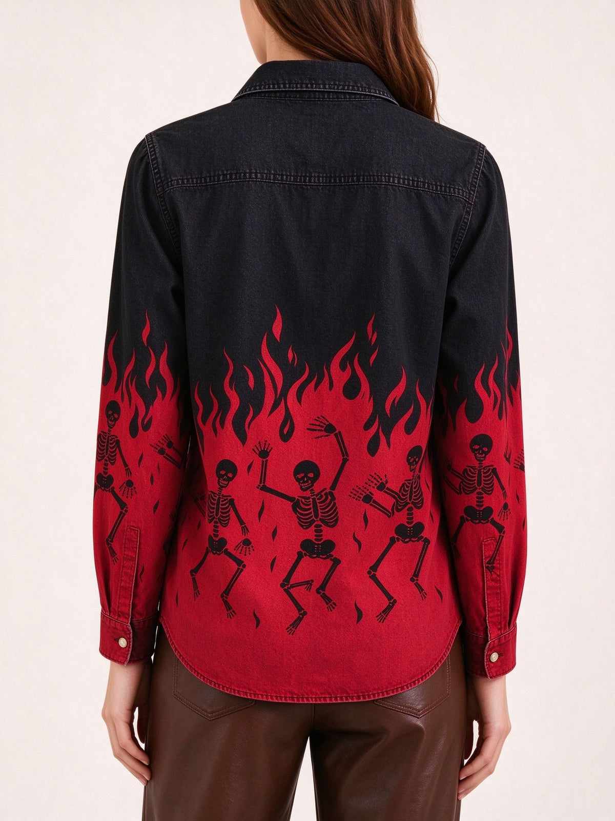 Flame Frontier Long Sleeve Denim Shirt