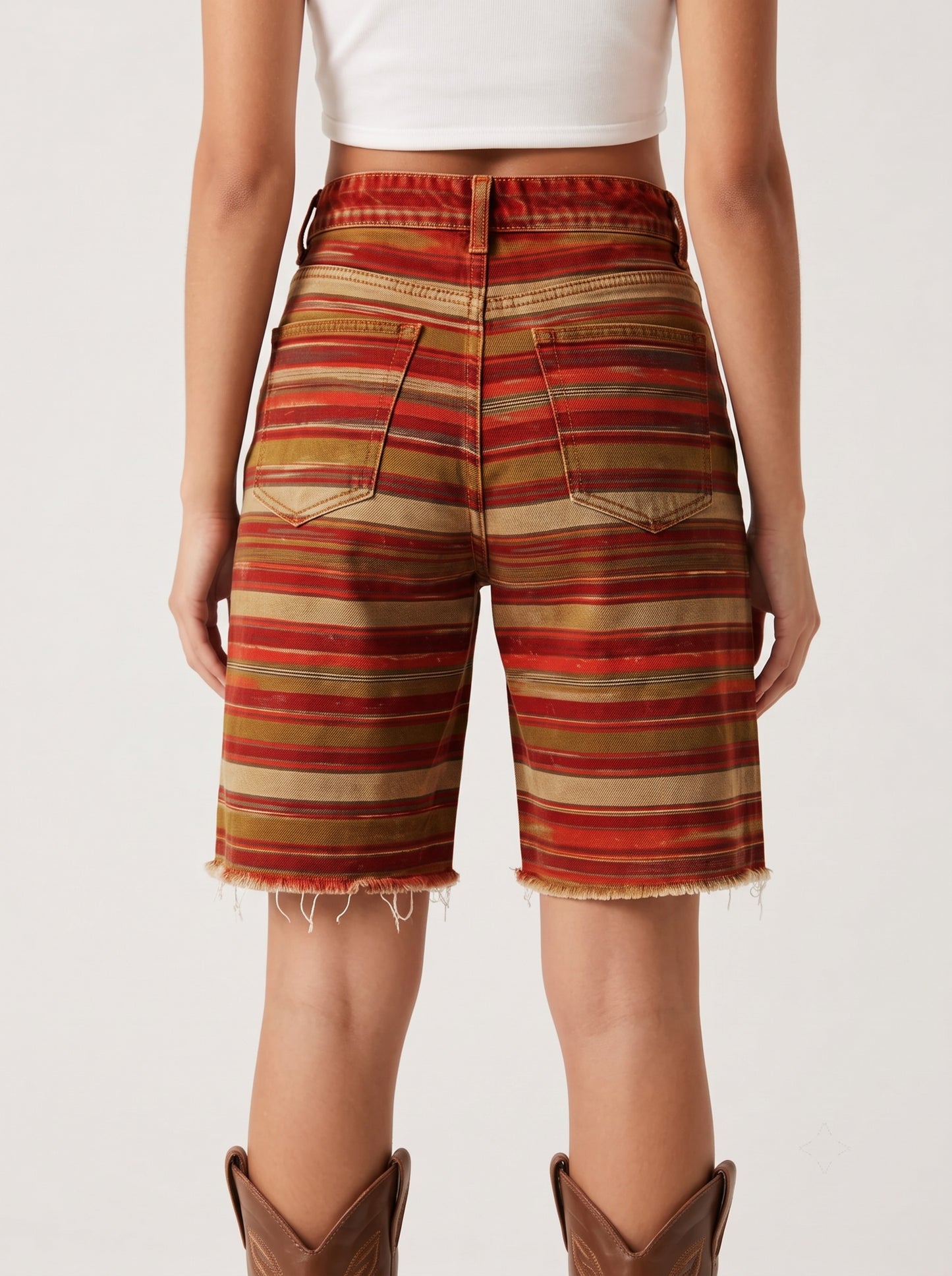 Canyon Weave Red RB-BOT08 – Back View – Riley – Red, Olive