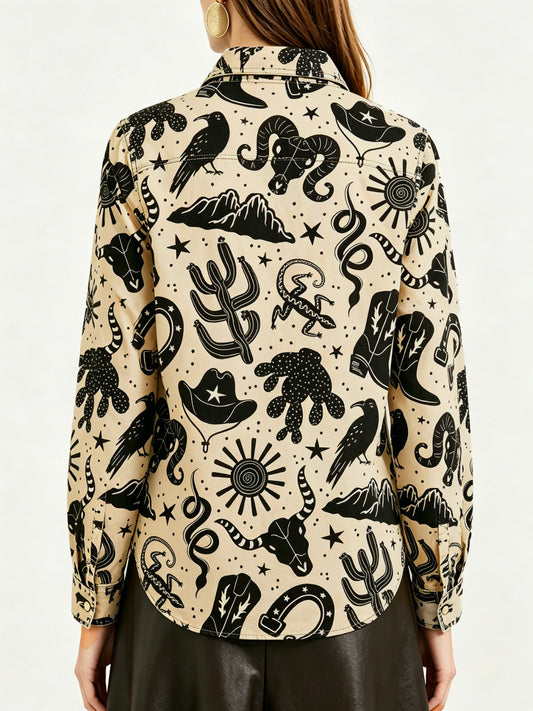 Desert Mirage RB-TOP16 – Back View – Riley – Beige, Black