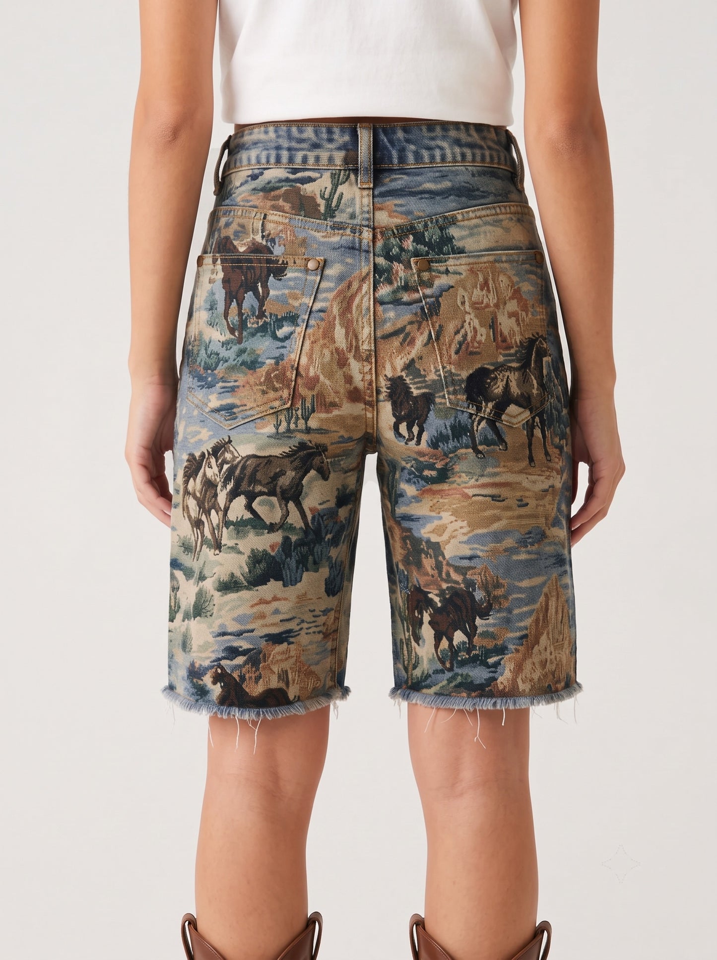 Wild Mustang RB-BOT08 – Back View – Riley – blue, brown