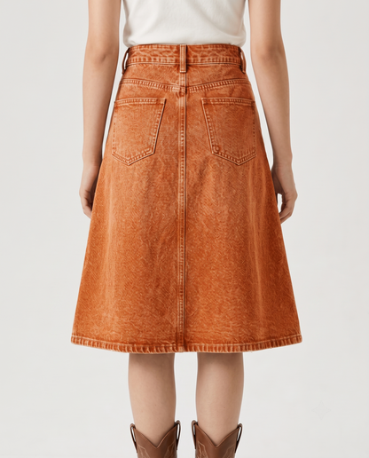 Copper Sage RB-SKT03 – Back View – Riley – Burnt Orange