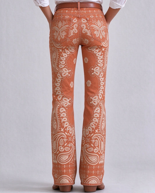 Rustler Paisley Trail Low-Rise Bootcut Jeans