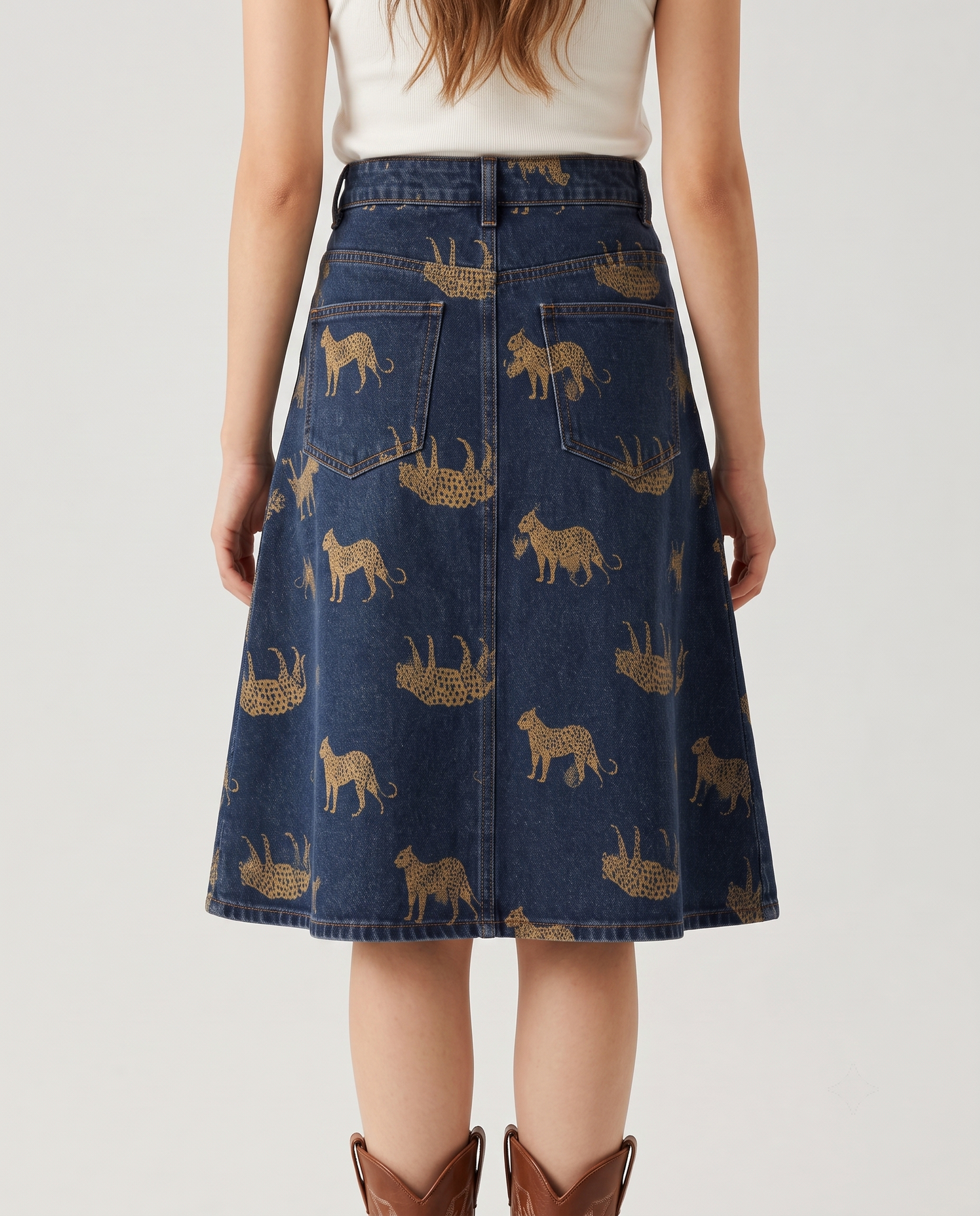 Sage Cheetah RB-SKT03 – Back View – Riley – Dark Indigo