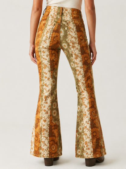 Desert Bloom Mustard RB-BOT04 – Back View – Riley – Mustard, Olive, Cream