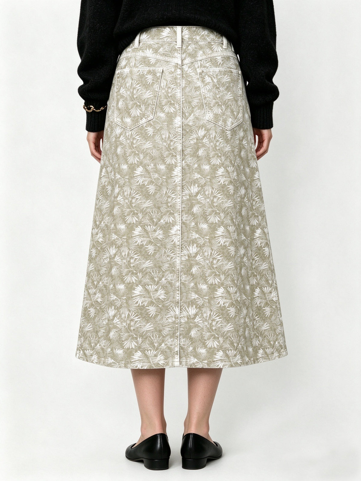 Palm Canyon Ankle-Length Denim Skirt