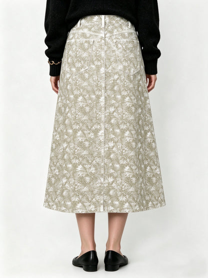 Palm Canyon Ankle-Length Denim Skirt