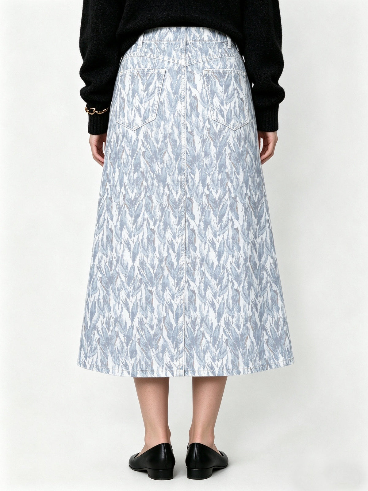 Skyline Trail Ankle-Length Denim Skirt