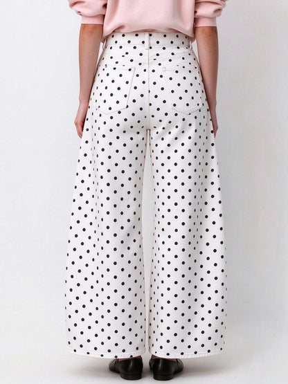 Dusty Trail Dots Wide-Leg Jeans