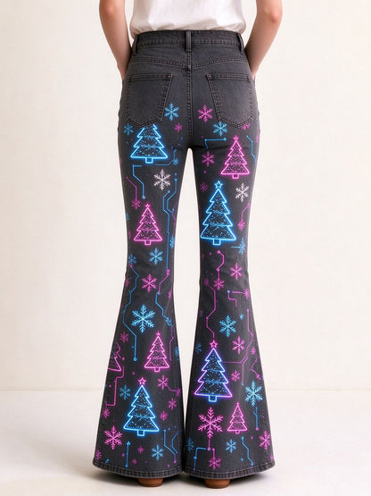 Saloon Neon Nights Flare Jeans
