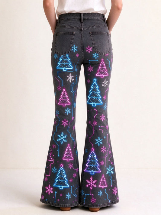 Saloon Neon Nights Flare Jeans
