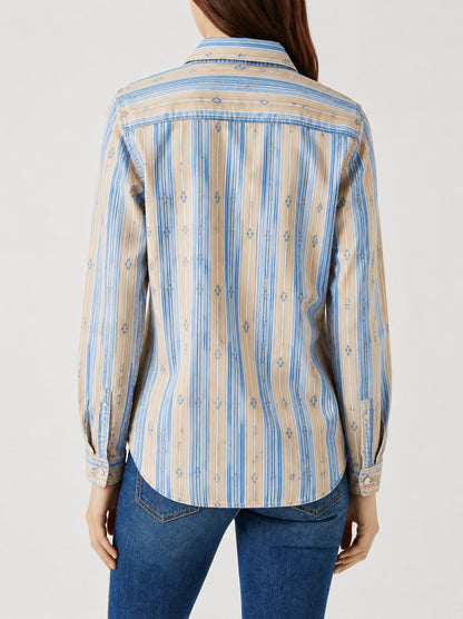 Prairie Sky RB-TOP16 – Back View – Riley – Blue, Beige