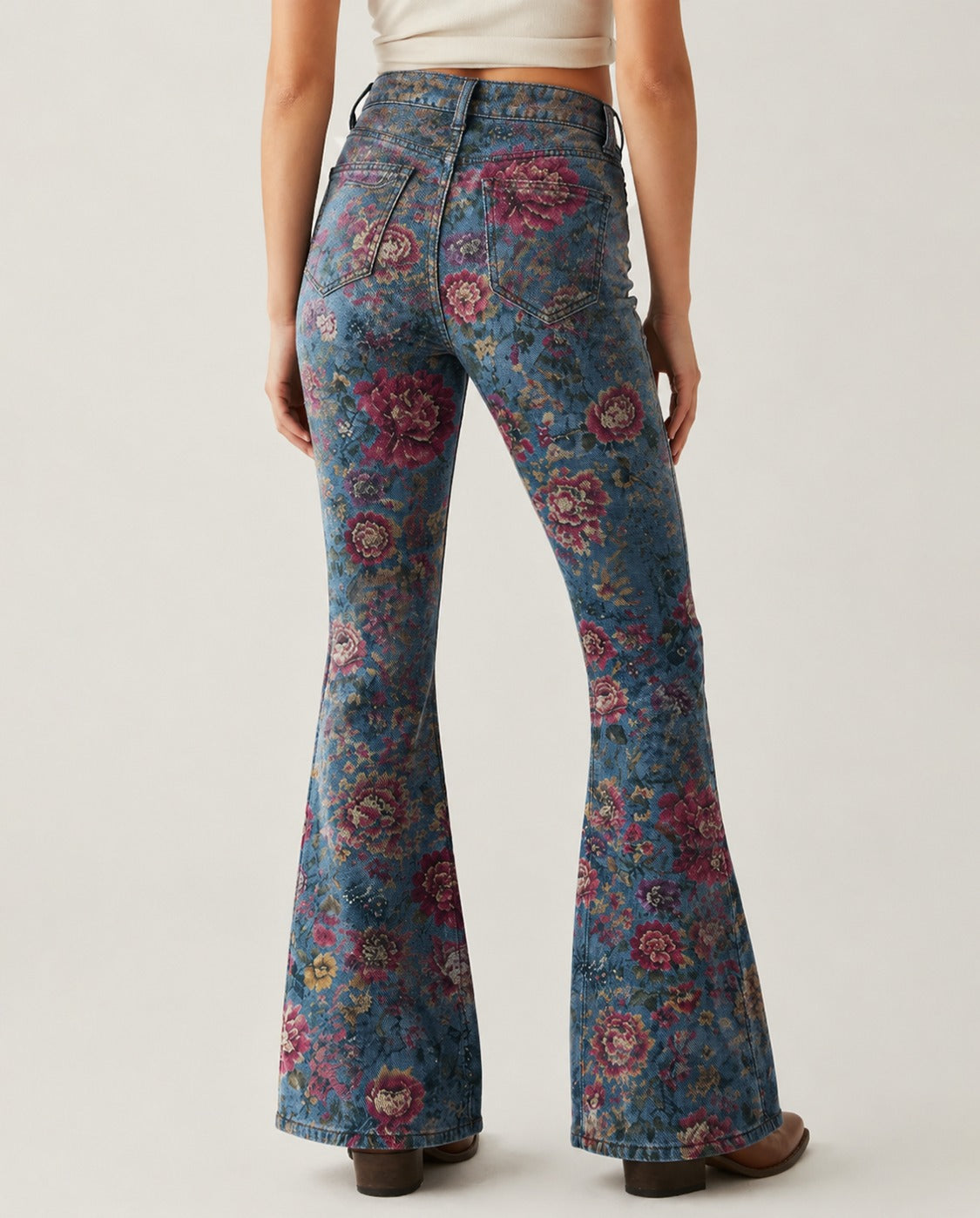Prairie Bloom Blue RB-BOT04 – Back View – Riley – blue