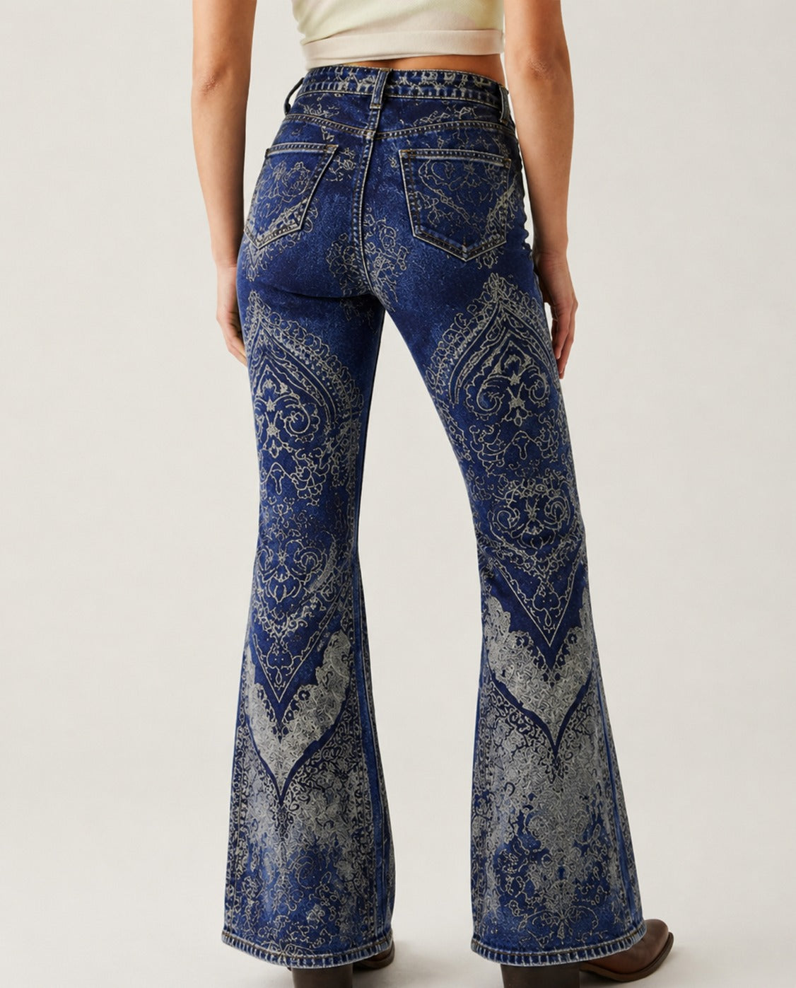 Desert Mirage Indigo Bootcut Jeans – Back View – Riley – indigo