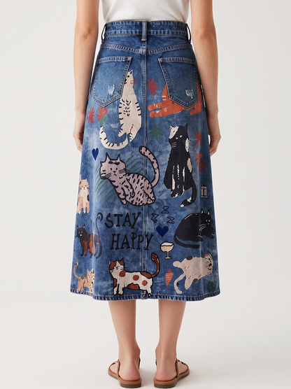 Cattail Whisker RB-SKT10 – Back View – Jessie – Denim Blue