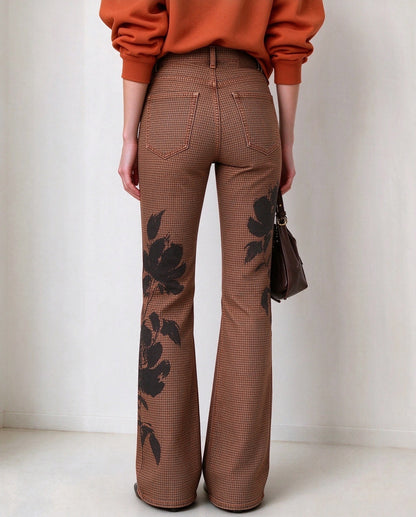 Outlaw Rose Shadow Low-Rise Bootcut Jeans