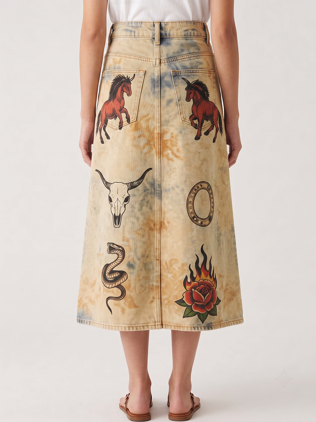 Canyon Wildfire RB-SKT10 – Back View – Jessie – beige, rust
