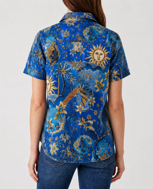 Sunset Serenade Blue RB-TOP15 – Back View – Riley – blue