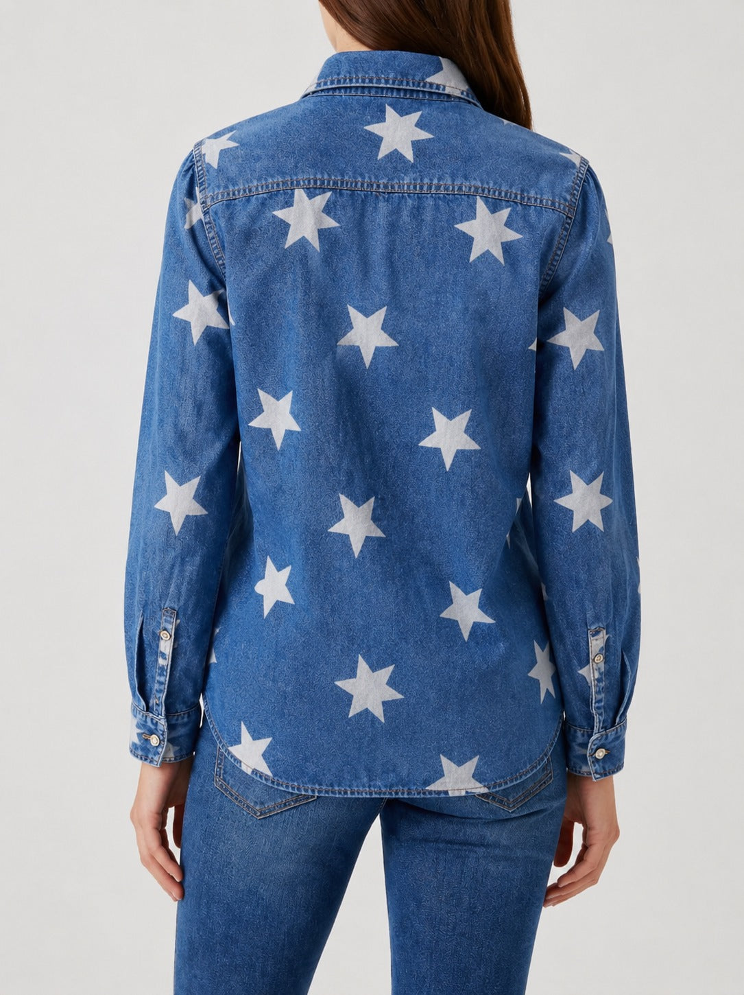 Starlight Ranger Denim RB-TOP16 – Back View – Riley – Denim Blue