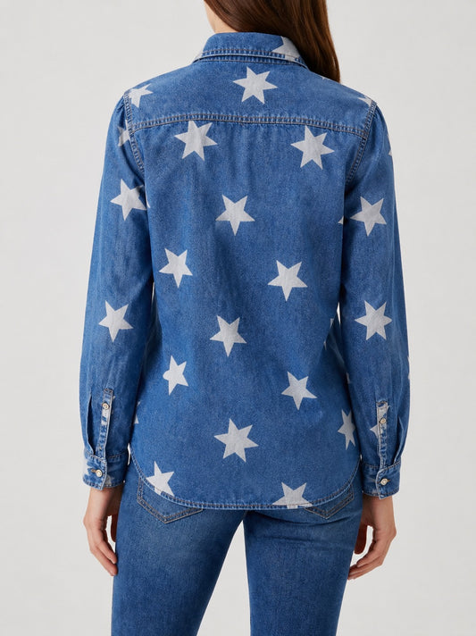 Starlight Ranger Denim RB-TOP16 – Back View – Riley – Denim Blue