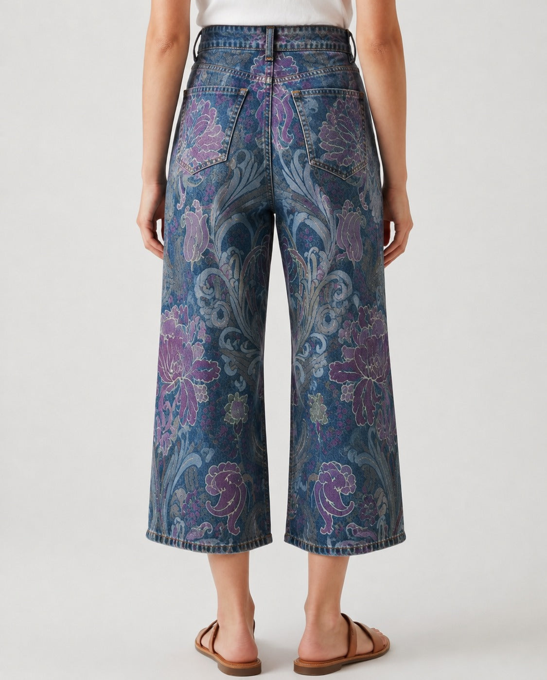 Cactus Bloom Indigo RB-BOT24 – Back View – Riley – indigo, lavender