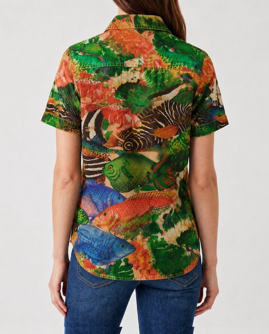 River Reckoning RB-TOP15 – Back View – Riley – Green, Orange