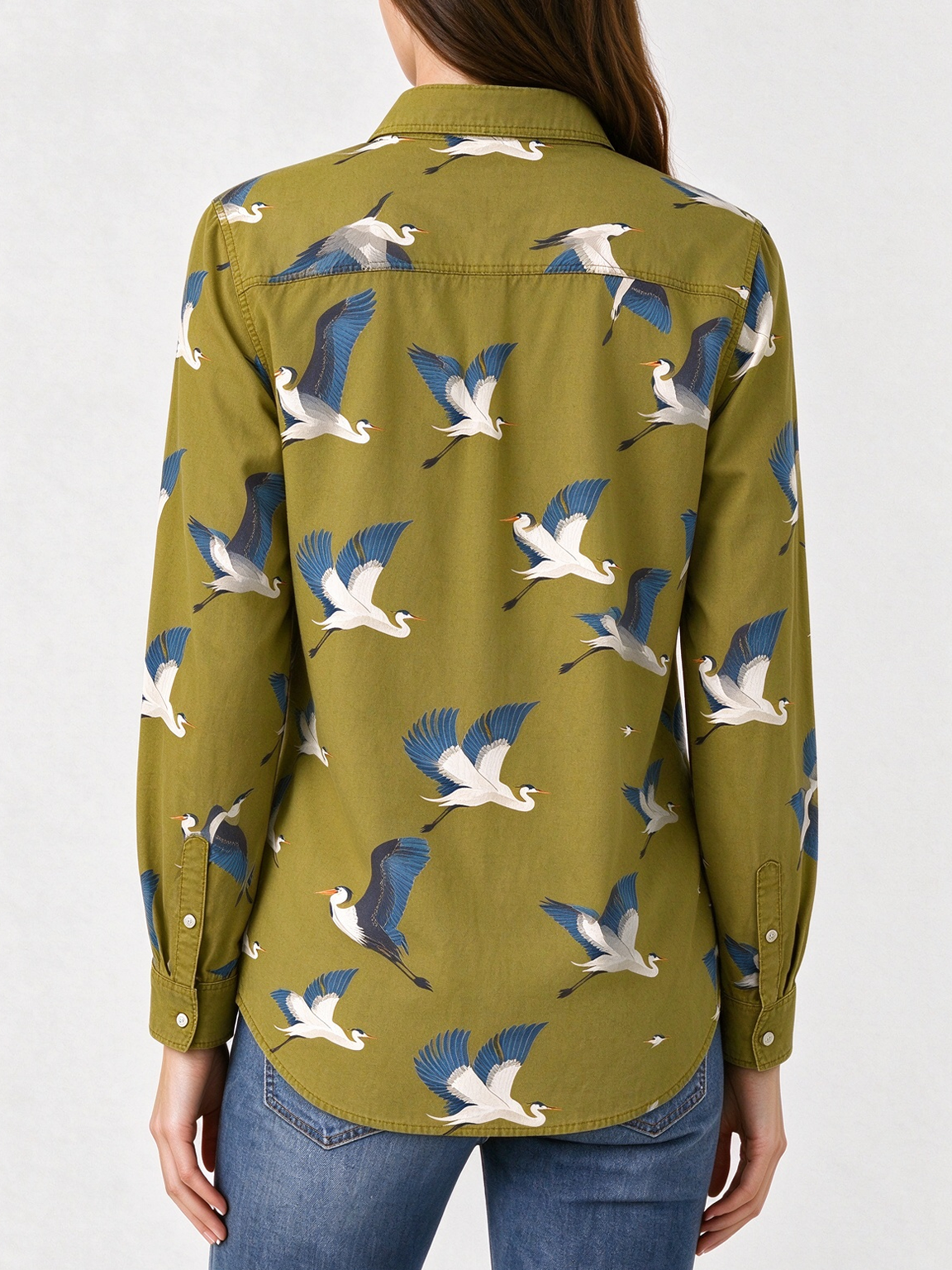 Crimson Crane RB-TOP16 – Back View – Riley – Olive Green