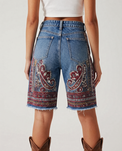 Paisley Prairie Medium RB-BOT08 – Back View – Riley – Medium Blue